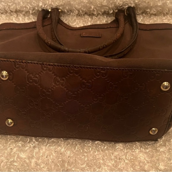 GUCCI Shoulder Bag Tote 279153 Canvas Leather Trim - Picture 10 of 15